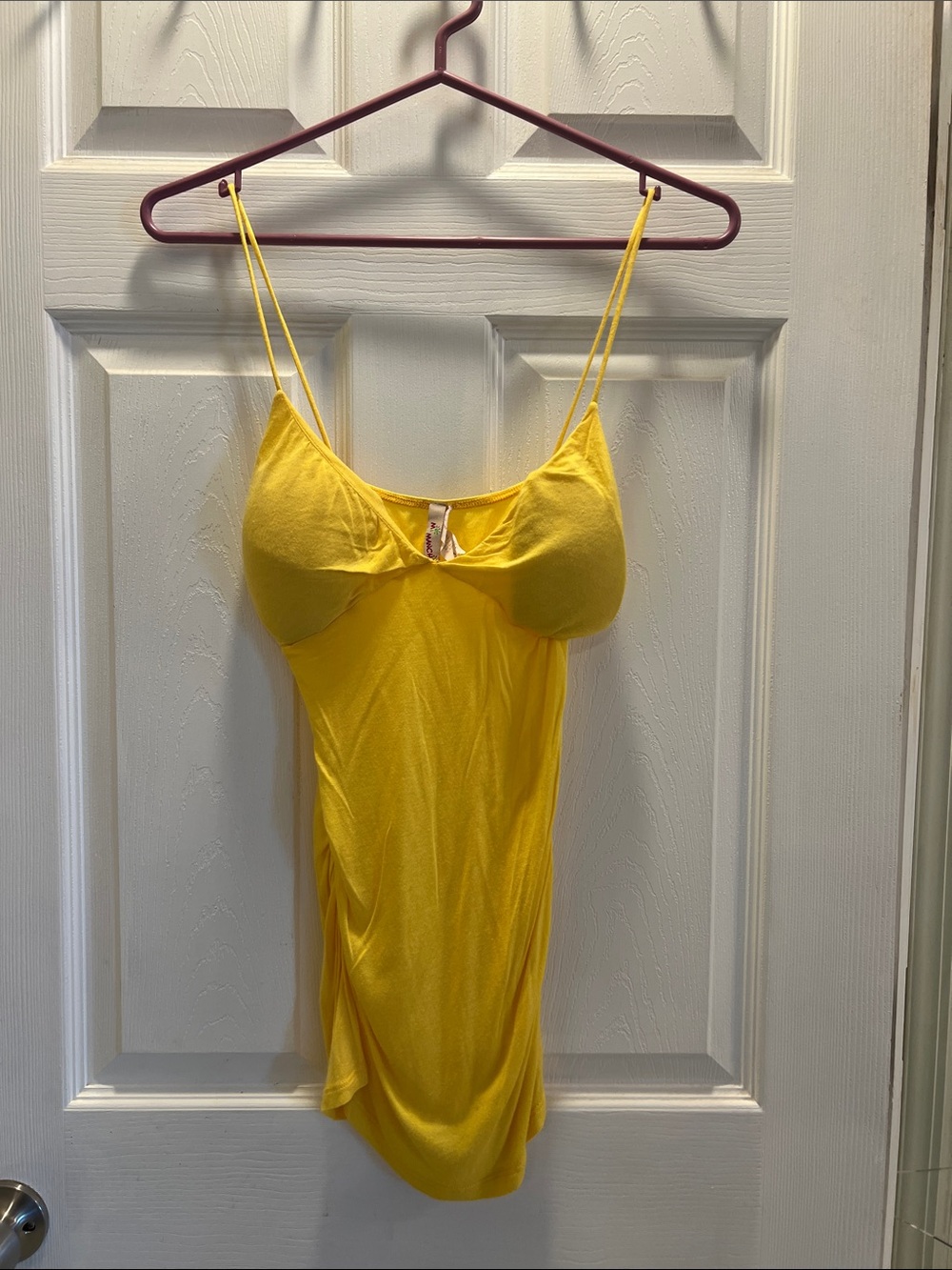 Yellow Spaghetti Strap Tank Top
